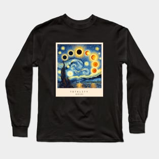 Eclipse in Van Gogh Style Long Sleeve T-Shirt